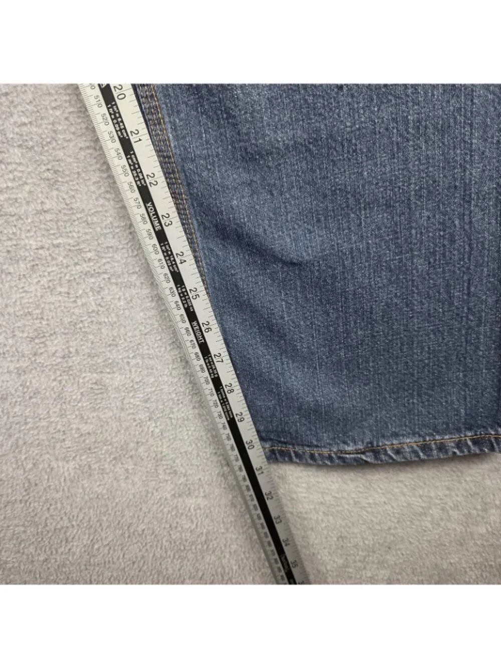 Carhartt Jeans Mens 36x32 Relaxed Straight Blue Denim Logo Patch Medium Wash